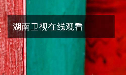 湖南衛(wèi)視在線觀看